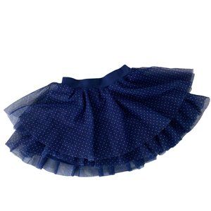 Disney Navy Blue Sparkle Fluffy Skort Girl Size 6